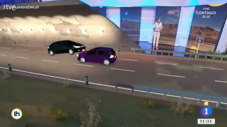 'La hora de La 1' muestra cómo impactó el kamikaze de la M-50 contra la víctima