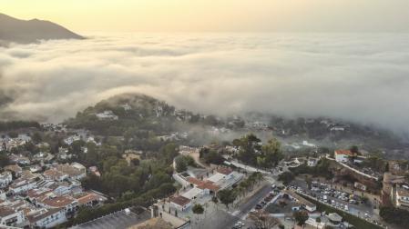 El taró a vista de pájaro en Mijas pueblo.