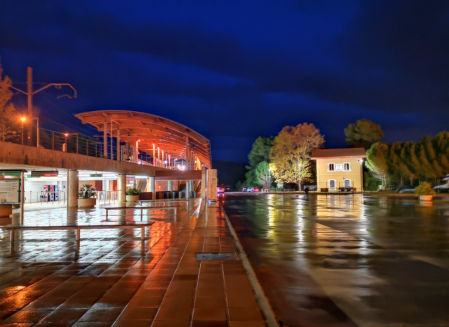 Estación del Cremallera de Montserrat, en Monistrol.