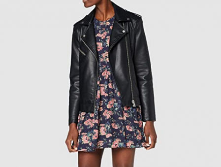 Vestido de mangas largas con estampa floral.