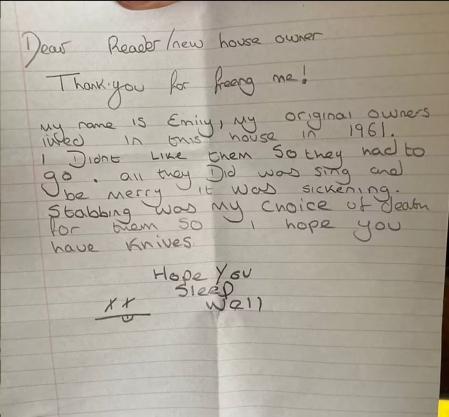 La nota es totalmente espeluznante