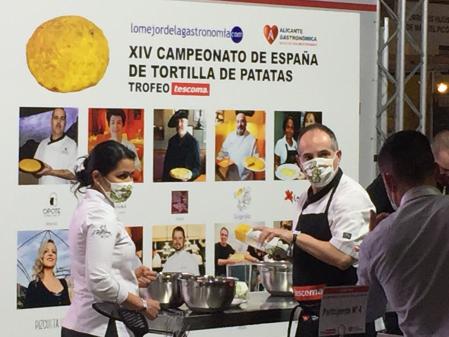 Una imagen el Campeonato de España de tortilla de patatas. La Encina (Palnecia) y El Cañadío (Santander) empataron en el primer puesto