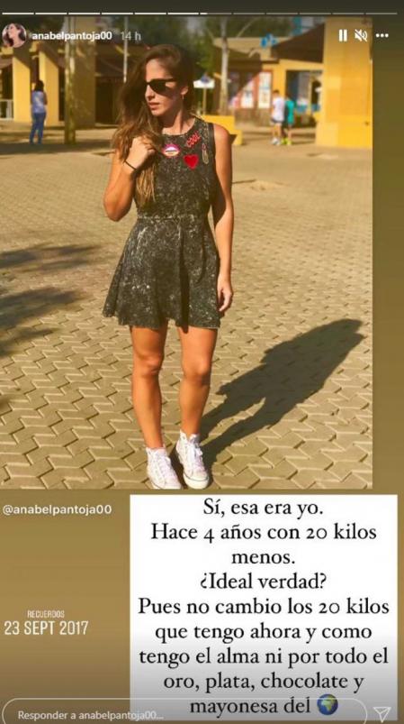 Anabel Pantoja posa con 20 kilos menos