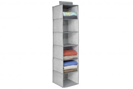 Organizador de ropa colgante de 6 estantes mDesign