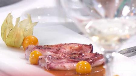 Receta de chipirón con physalis de Belén López