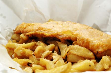 'Fish and chips' listas para comer