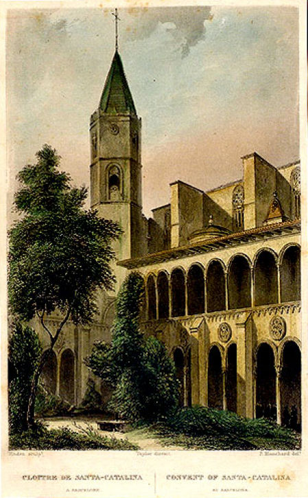 Aspecto de cómo era la iglesia y convento de Santa Caterina.