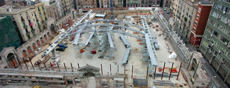 Obras del moderno mercado de Santa Caterina.