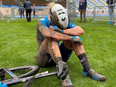 La noruega Emma Norsgaard, en la llegada a Roubaix