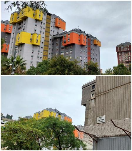 Dos vistas del barrio