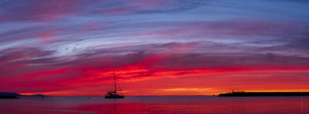 Candilazo desde la playa de la Cepa de Fuengirola (Málaga).