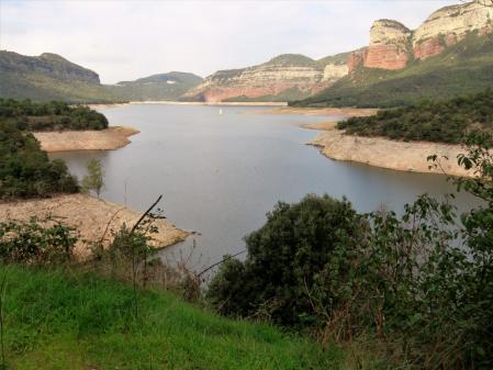 Sequía en el pantano de Sau.