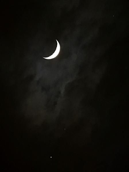 La conjunción de la Luna y Venus vista desde Ecuador.