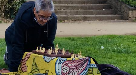 Ajedrez en el Parc de la Ciutadella (controvertido tema el del ajedrez como deporte).