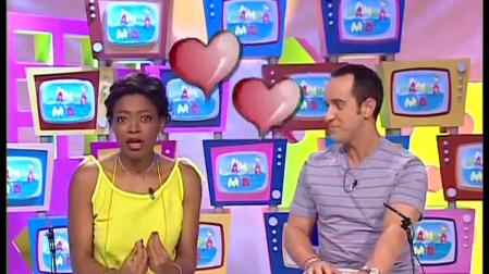 Víctor Sandoval junto a Francine Gálvez en 'Mamma Mía' de Telemadrid