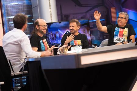 Pablo Motos recordó que Florentino Fernández se saltaba el guion cuando el valenciano era guionista de 'El club de la comedia' y la obra '5Hombres.com'