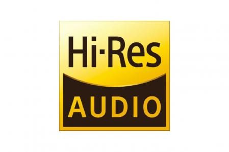 La etiqueta que indica que un dispositivo es compatible con sonido Hi-Res