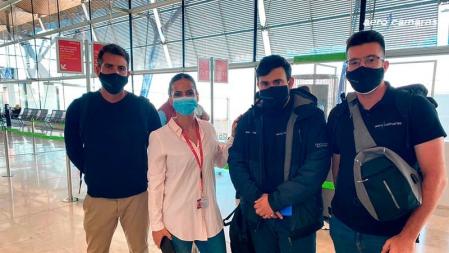 El CEO de Aerocamaras, Jaime Pereira, acompañado de Borja Blanco, responsable de I+D de la compañía, y Daniel Romero, técnico de RPAS, todos ellos #pilotos profesionales de #drones, han llegado hoy a Tenerife.