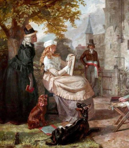 Retrato de María Antonieta con sus hijos María Teresa y Luis José.