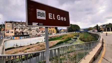 Río Ges con falta de agua.