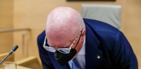 El excomisario Villarejo este miércoles en la Comisión Kitchen  Dani Duch