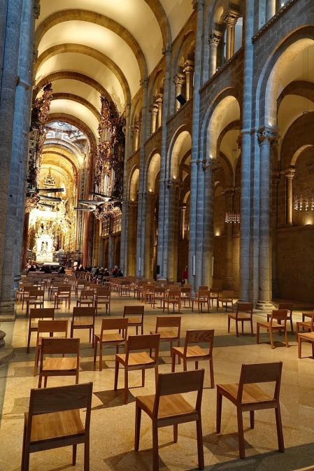 Interior de la Catedral de Santiago de Compostela.