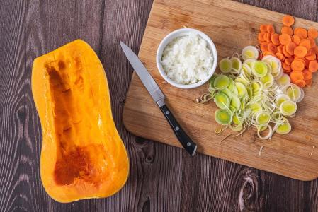Calabaza rellena en el microondas