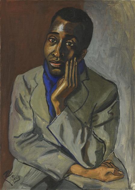 'Harold Cruse' hacia 1950, óleo sobre tela de Alice Neel