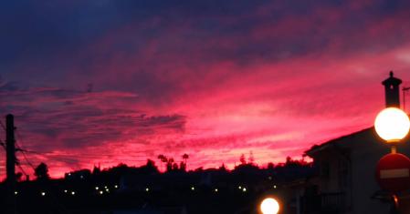 Candilazo al atardecer en Los Boliches de Fuengirola.