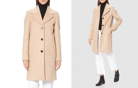 Abrigo de lana Selected Femme Black