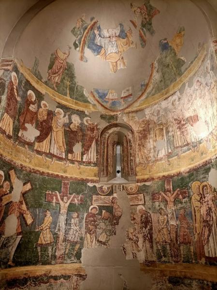 Pinturas dela iglesia de Bagüés en el Museo Diocesano de la catedral de Jaca.