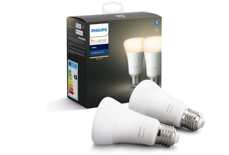 Pack de 2 bombillas LED inteligentes E27 Philips Hue