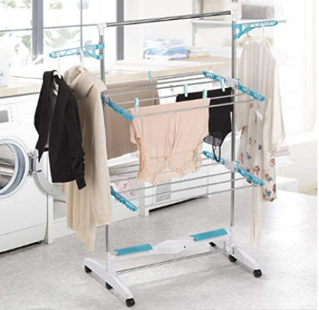 Tendedero eléctrico con flujo de aire.