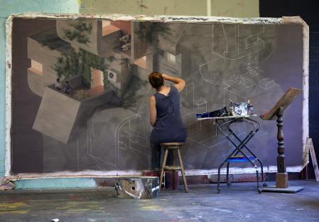 La artista Cinta Vidal, a medio camino del 'Nocturnal 2'