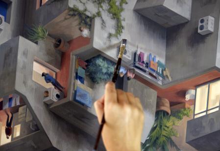 La pintora Cinta Vidal.