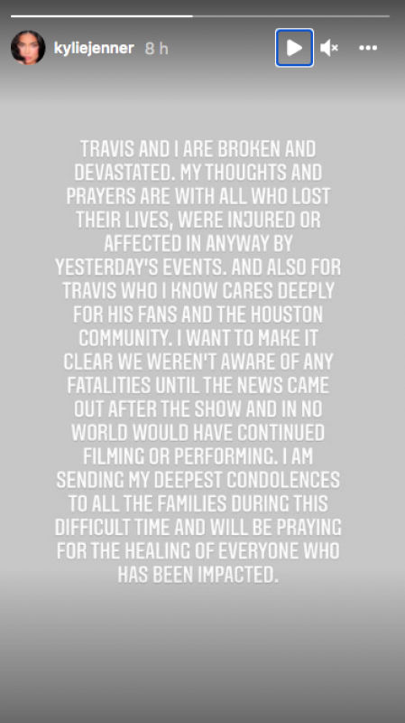 La declaración pública de Kylie Jenner sobre la tragedia de Houston
