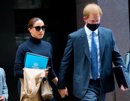 El príncipe Harry y Meghan Markle durante su visita a Nueva York.