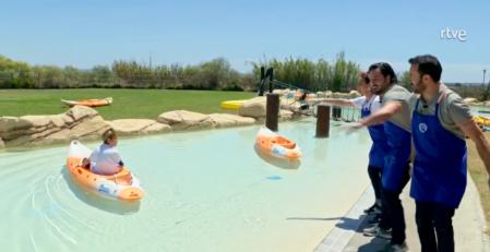 Los concursantes de 'Masterchef Celebrity' lanzan a Verónica Forqué en kayak para deshacerse de ella