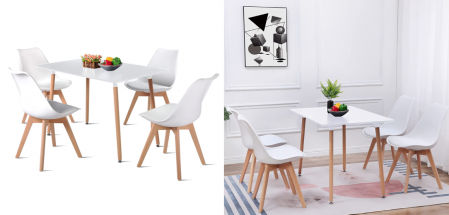 Juego de mesa y 4 sillas Dorafair