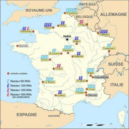 Centrales nucleares en Francia .