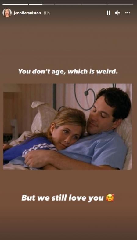 Jennifer Aniston felicita a Paul Rudd