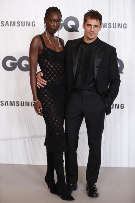 Actor Martiño Rivas and Lily Fofana at photocall for GQ Men of Year Award 2021 in Madrid on Thursday, 11 November 2021.