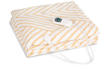 Manta eléctrica con patrón de rayas.