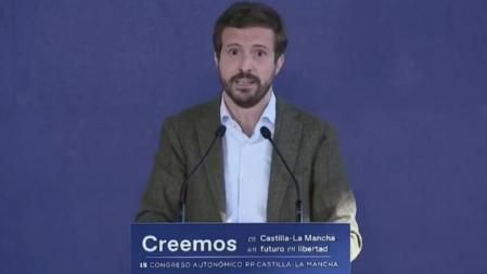 Pablo Casado, en la clausura del congreso de su formación en Puertollano