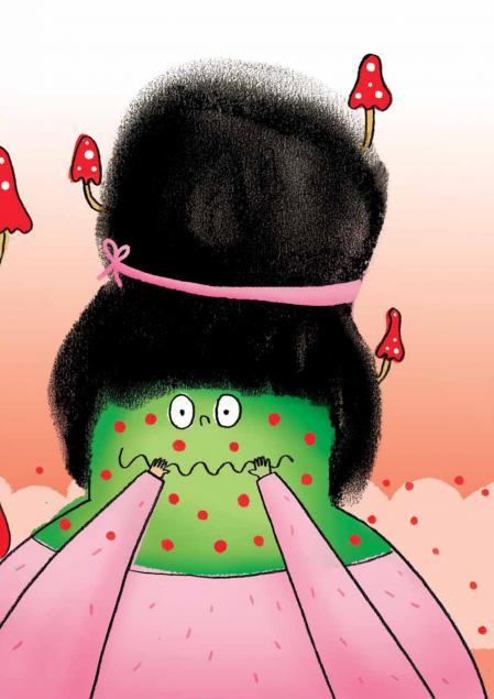 Detalle del libro 'La señora Potipó busca casa' de Serenella Quarello, ilustrado por Francesca Cerutti