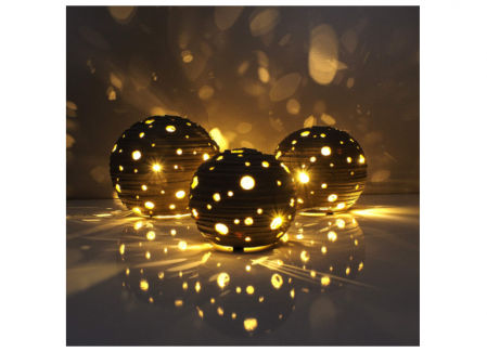 Juego de 3 bolas de terracotta