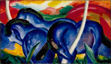 ‘Grandes caballos azules’, Franz Marc, 1911.
