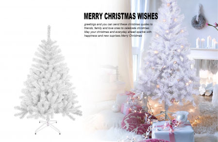 Árbol de Navidad artificial de color blanco y 120cm de altura Solagua