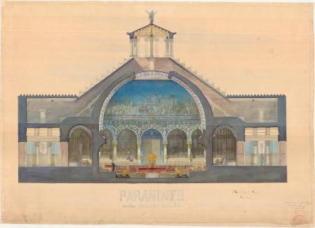 Paraninfo diseñado por Gaudí en 1877 como proyecto de Revalida en la Escuela de Arquitectura