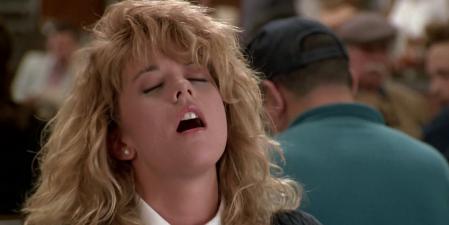Meg Ryan finge un orgasmo en 'Cunado Harry encontró a Sally'